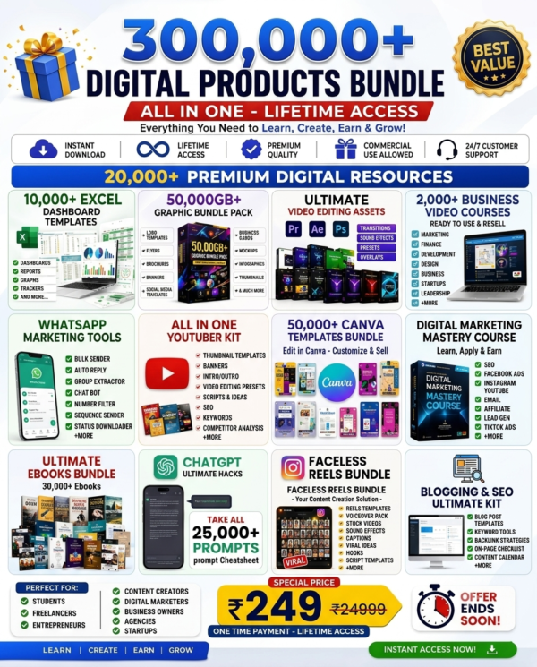 300000+ Ultimate Digital Assets Bundle
